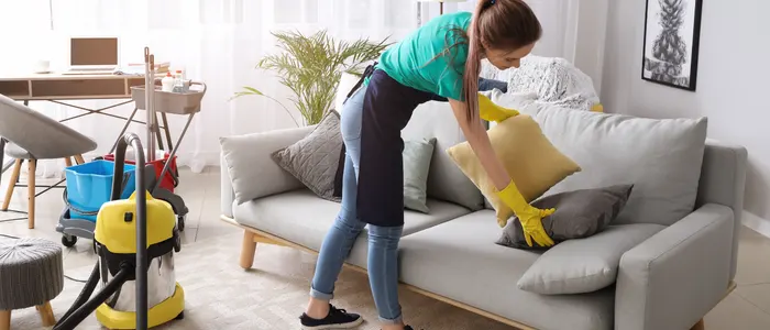 Cleaning Living Room