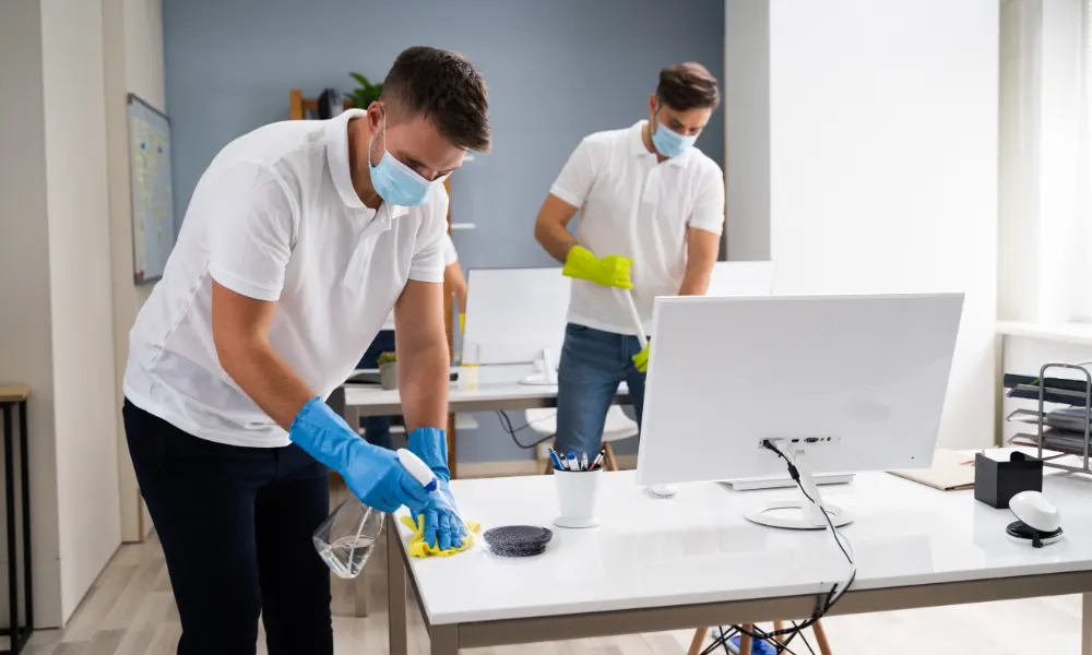Cleaning Office Workspace